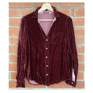 Nwot CP Shades Sloane velvet blouse XS